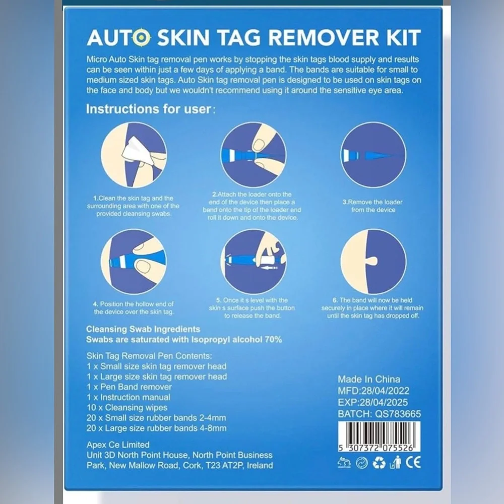 Skin Tag Remover Kit Device FDA-Cleared Safe & Effective for Home Use